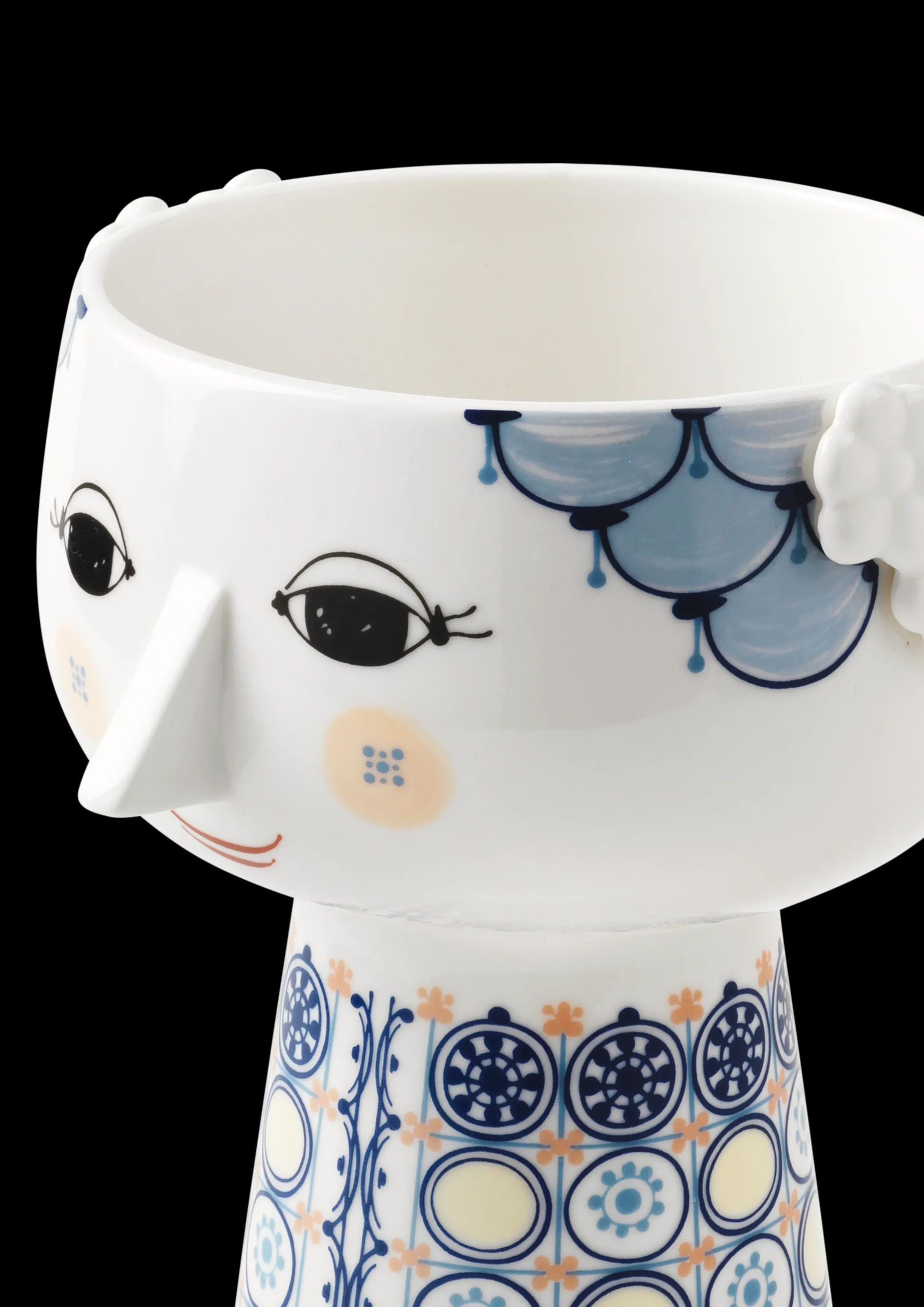 Online Bjørn Wiinblad Vase H18.5 cm i blå fra serien Eva | Køb her