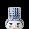 Outlet Bjørn Wiinblad Vase H20 cm i blå fra serien Olga | Køb her