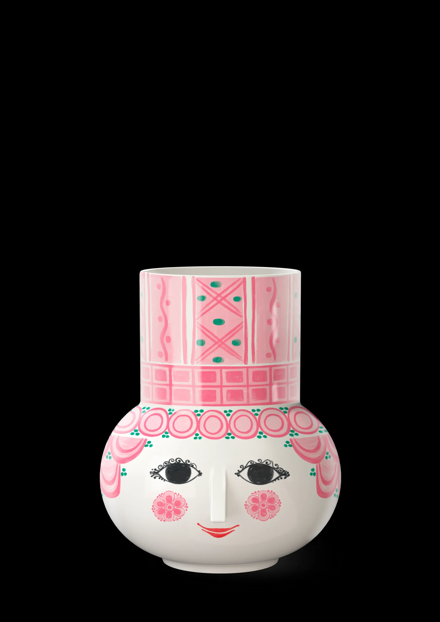 Sale Bjørn Wiinblad Vase H15 cm i rosa fra serien Olga | Køb her