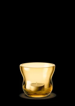 Best Holmegaard Calabas Fyrfadsstage Ø8.5 cm amber | Køb her