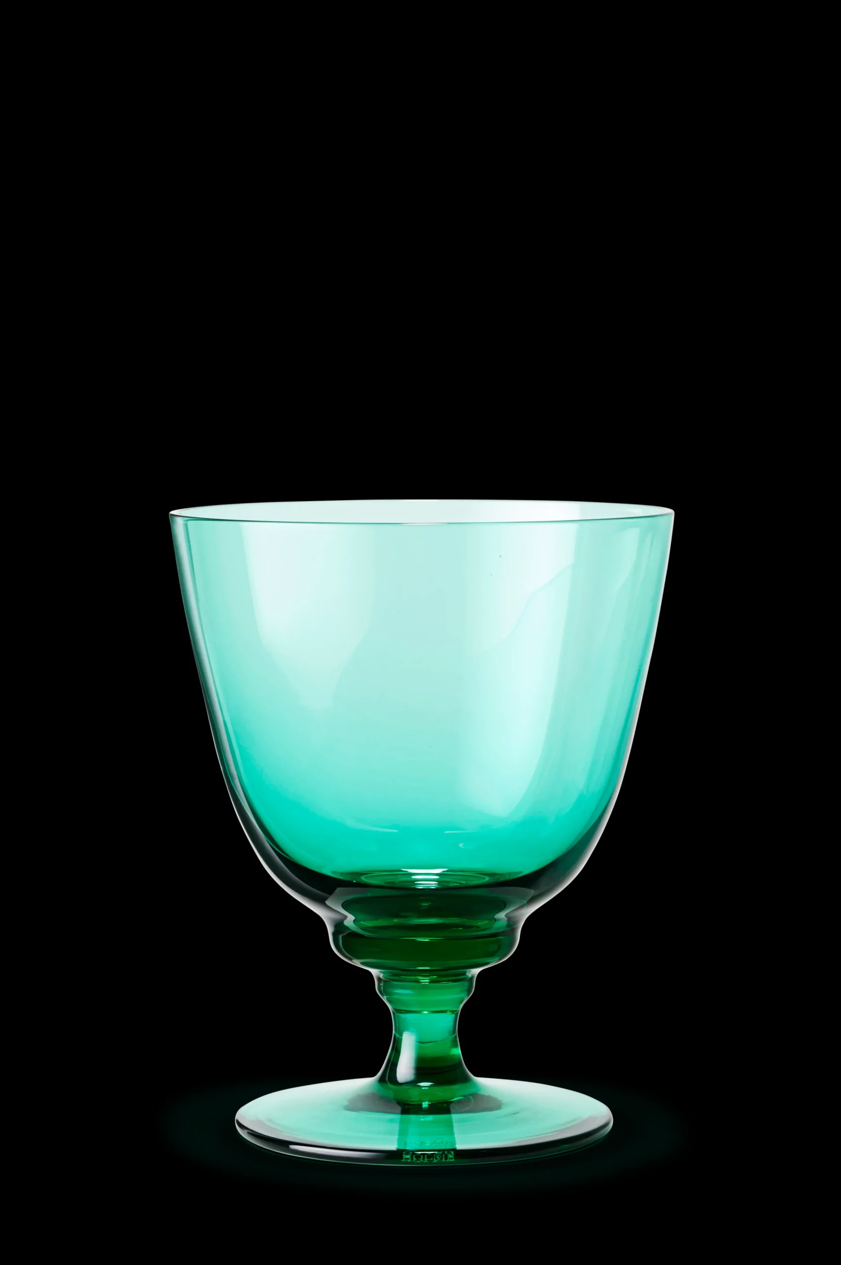 Clearance Holmegaard Flow Glas på fod 35 cl emerald green | Køb her