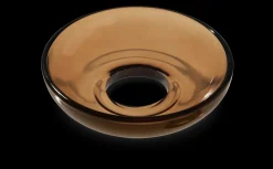 New Holmegaard Lysmanchet kurvet Ø8 cm i brun | Køb her