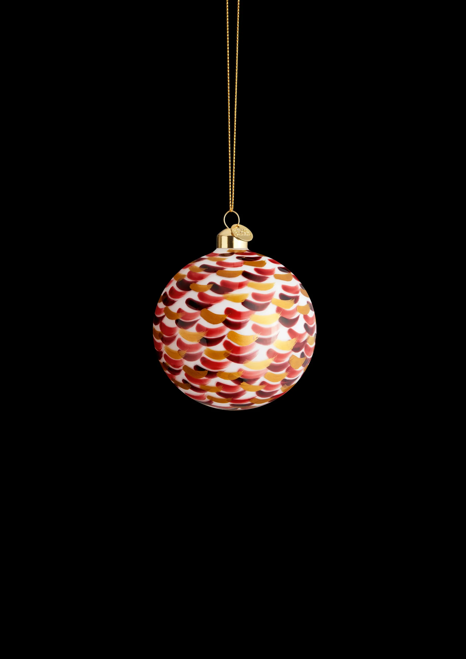 Clearance Holmegaard Souvenir Julekugle Ø8 cm rødt strøg | Køb her