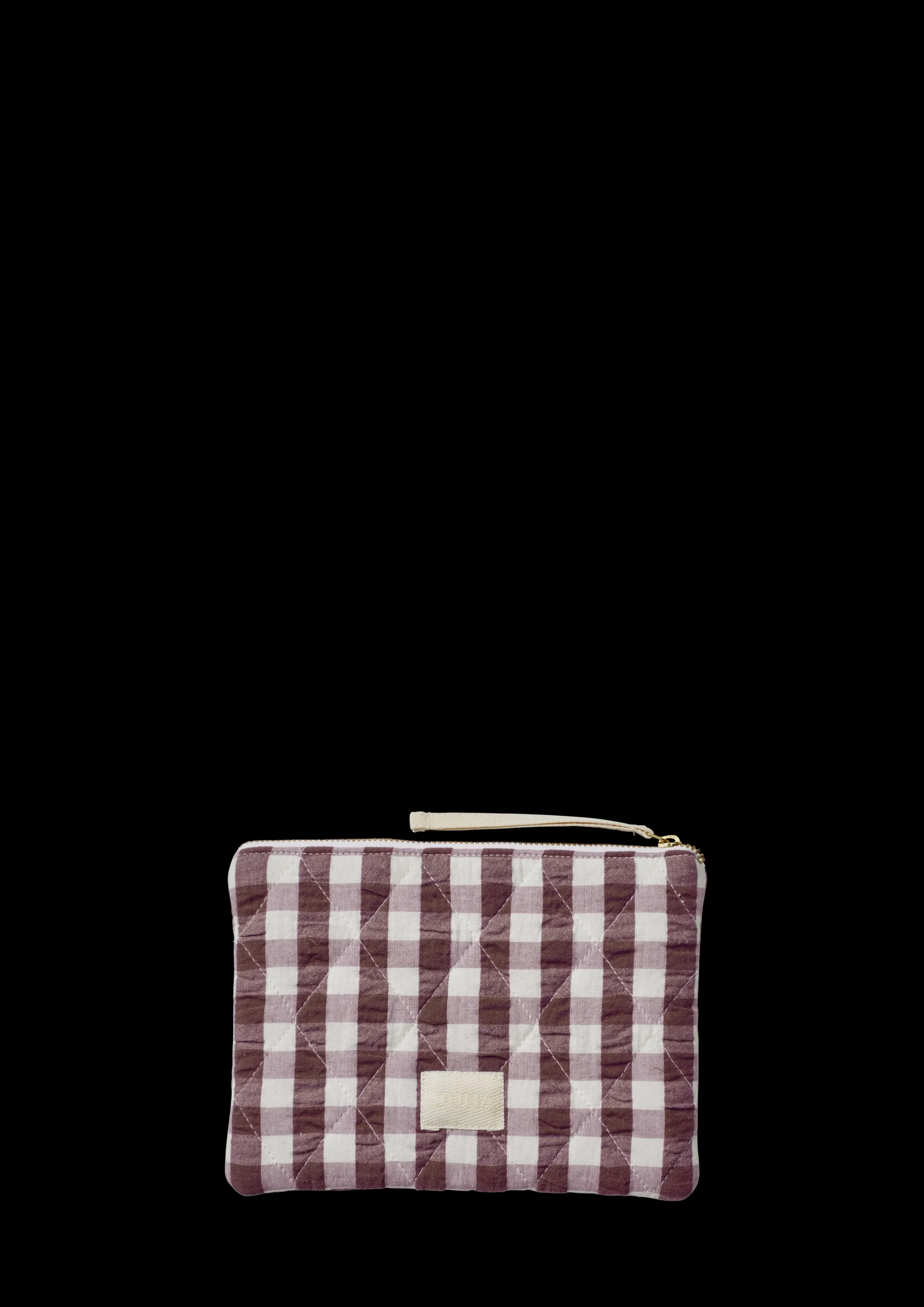 Clearance JUNA Bæk&Bølge Dalila Toiletbag 20x14 cm Chokolade/Hvid