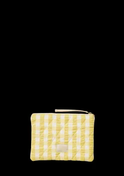 Discount JUNA Bæk&Bølge Dalila Toiletbag 20x14 cm gul/hvid | Køb her