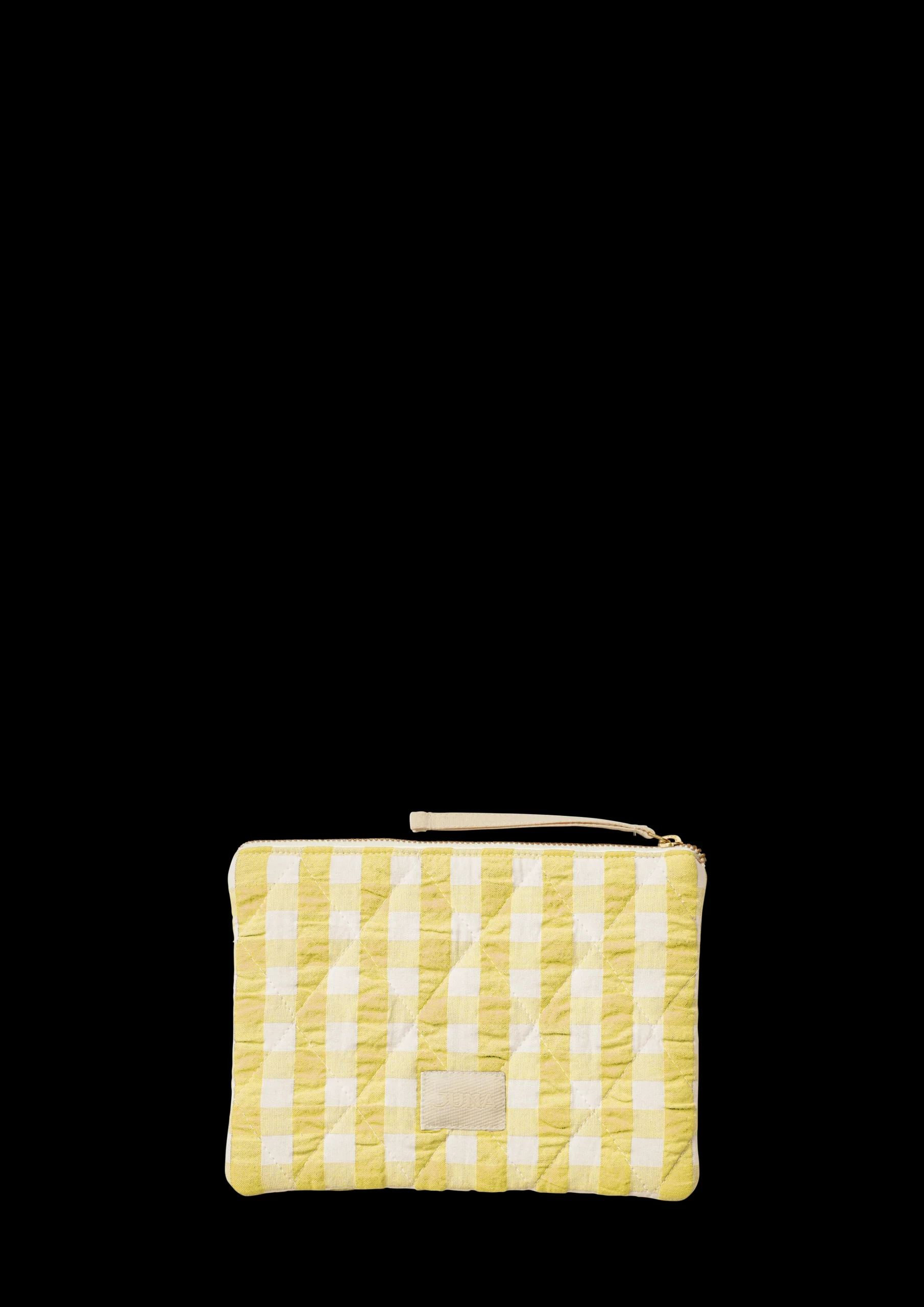 Discount JUNA Bæk&Bølge Dalila Toiletbag 20x14 cm gul/hvid | Køb her