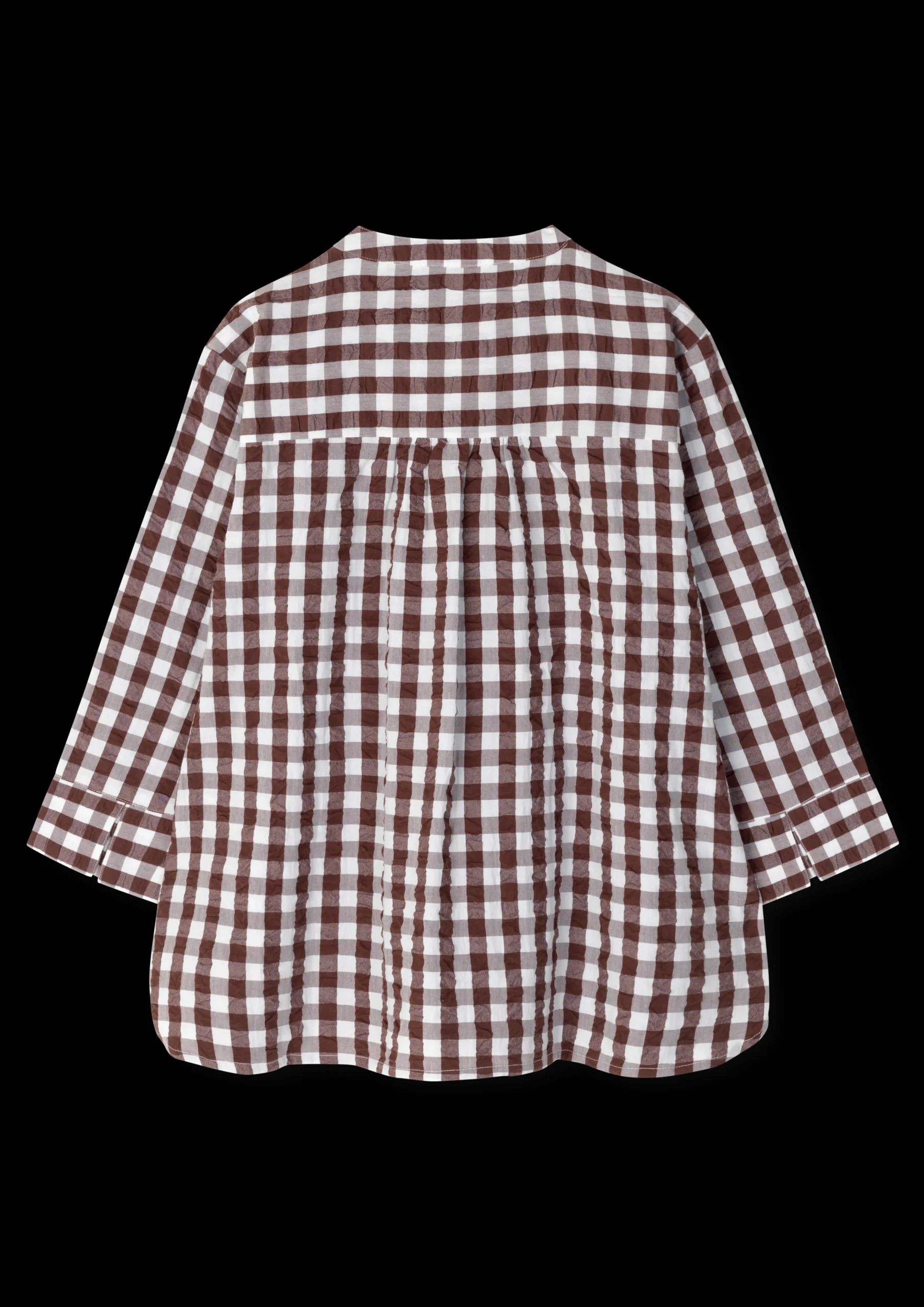 Discount JUNA Bæk&Bølge Irene shirt XS chokolade/hvid | Køb her