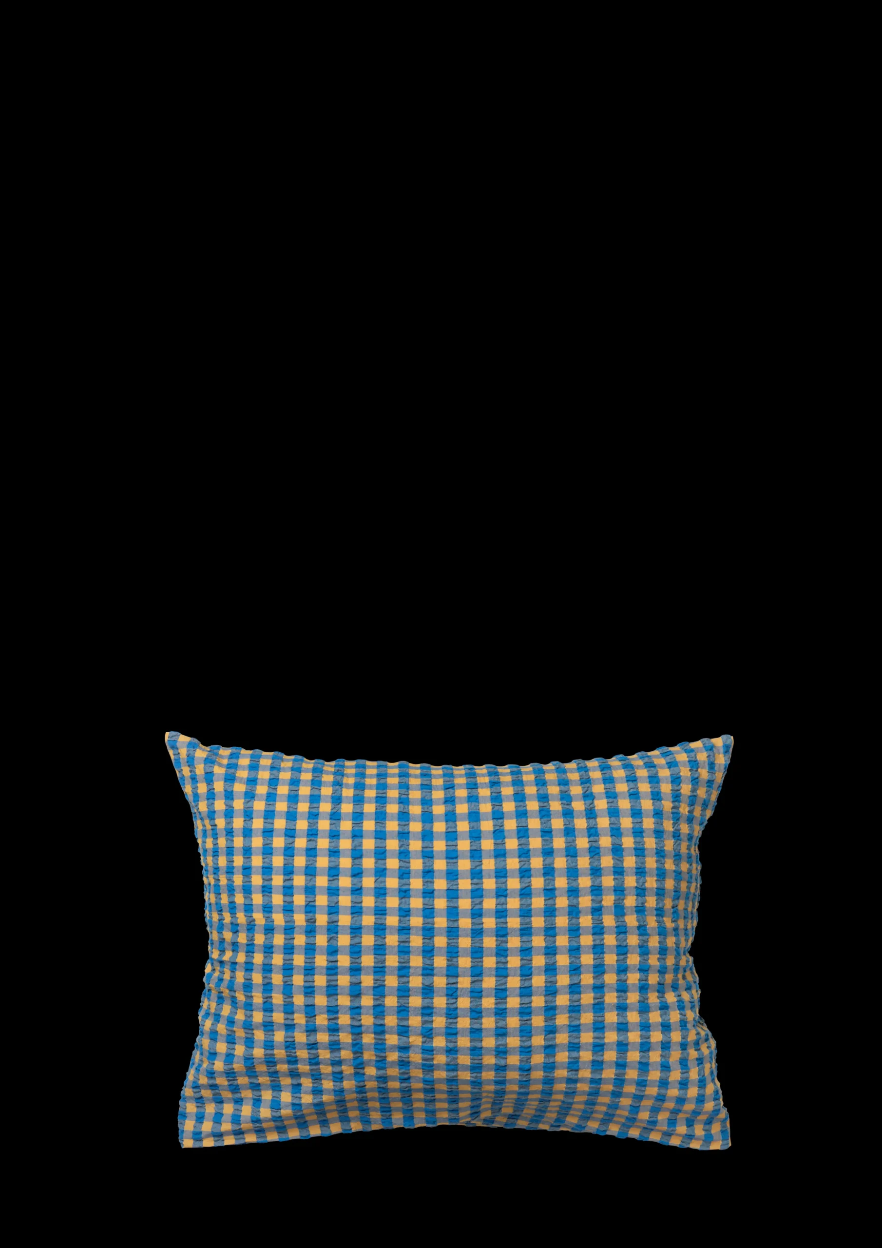 Clearance JUNA Bæk&Bølge Pudebetræk 70x50 cm blå/okker NO | Køb her