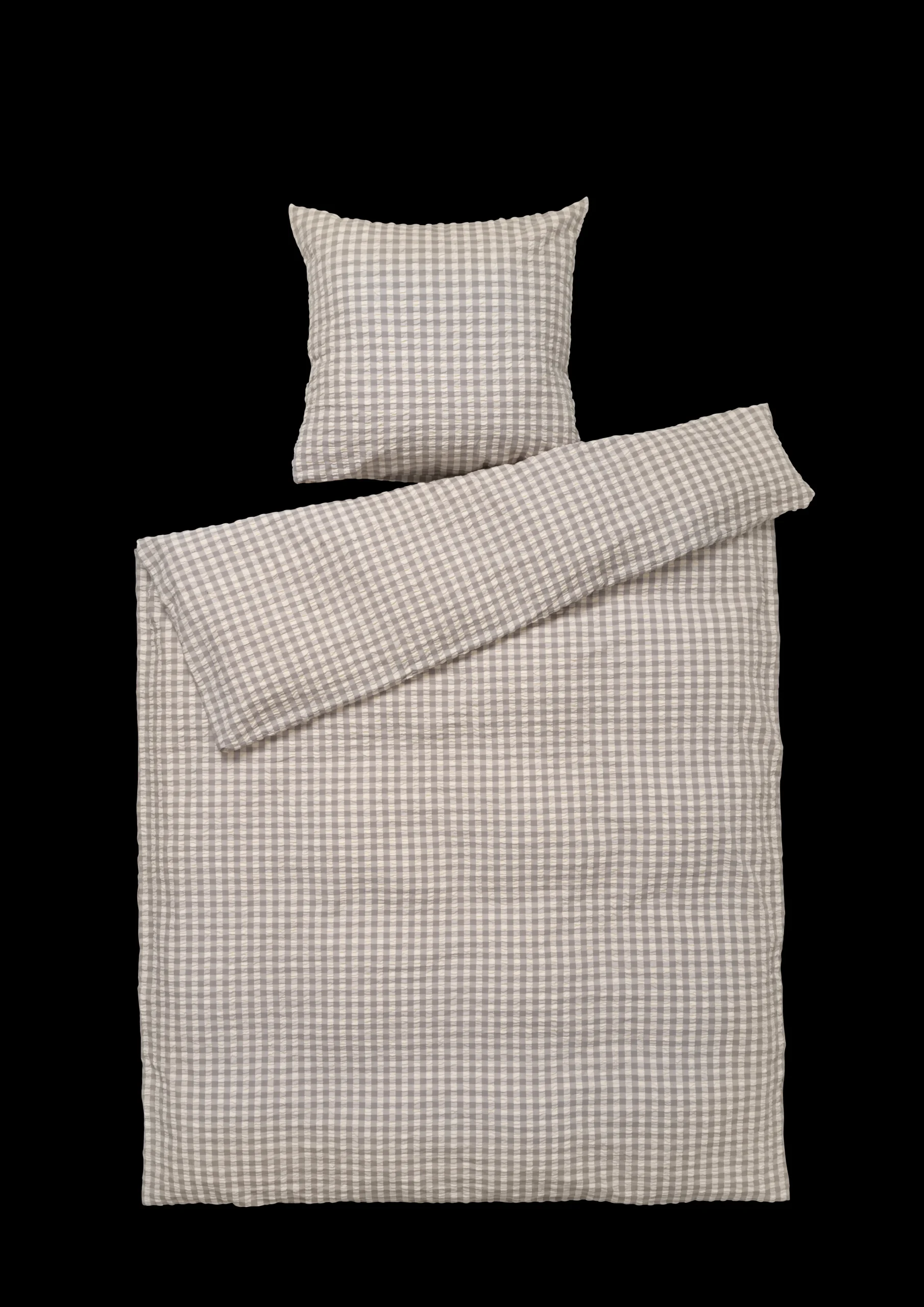 Discount JUNA Bæk&Bølge Sengetøj 140x220 cm grå/birk DK | Køb her