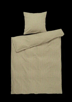 Online JUNA Bæk&Bølge Sengetøj 150x210 cm grøn/soft pink SE