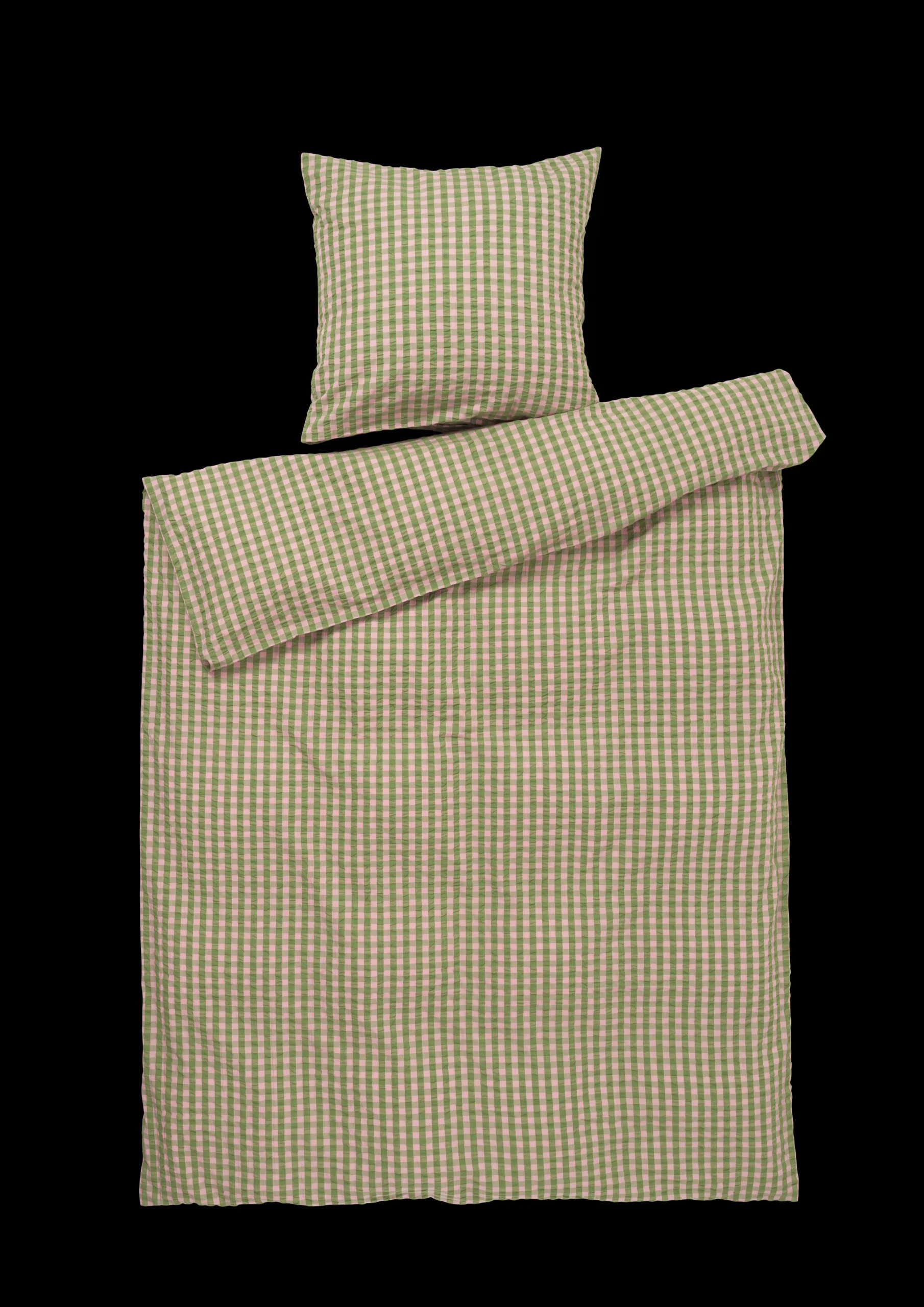 Best JUNA Bæk&Bølge Sengetøj 140x200 cm grøn/soft pink DK