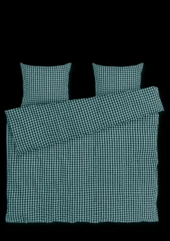 Hot JUNA Bæk&Bølge Sengetøj 220x220 cm grøn/lys blå SE | Køb nu
