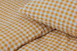 Discount JUNA Bæk&Bølge Sengetøj 150x210 cm lys blå/sand SE | Køb her