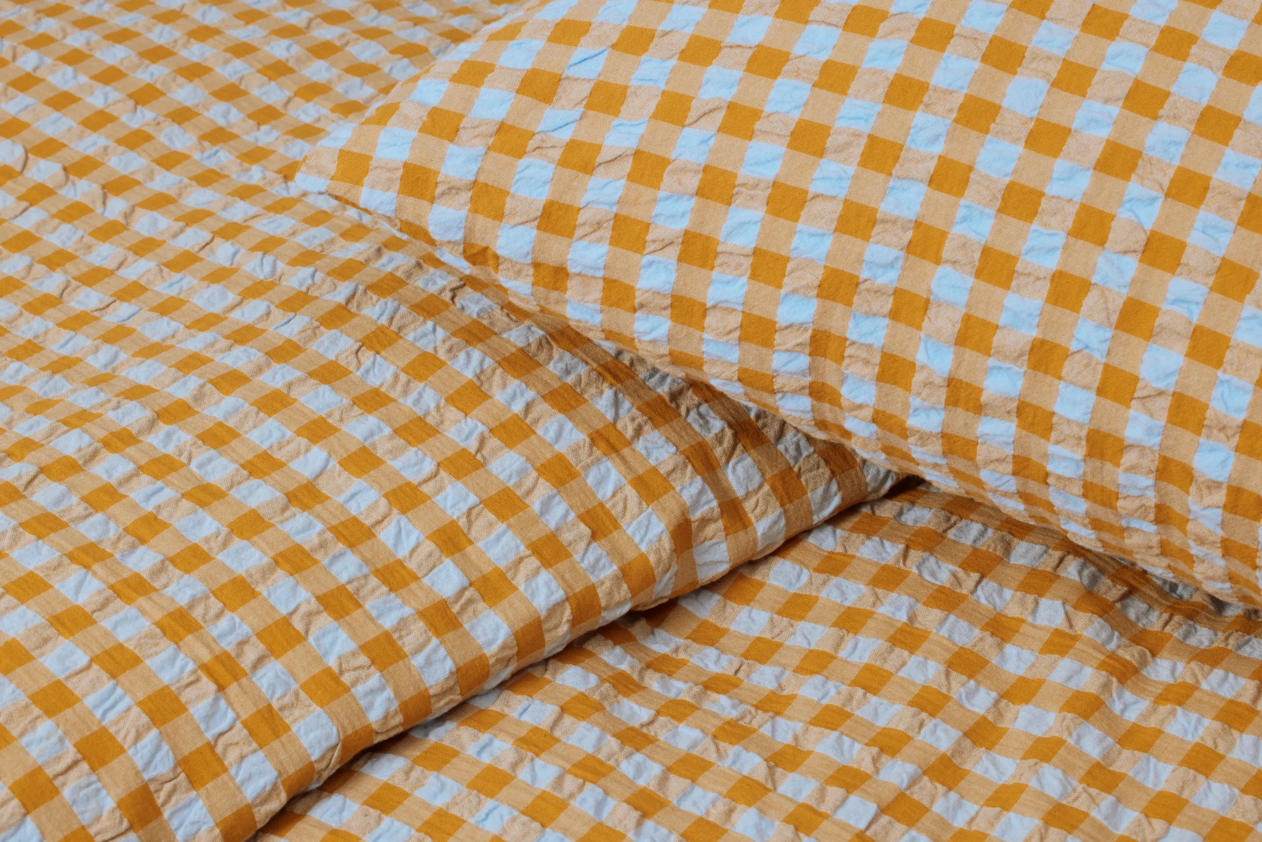 Discount JUNA Bæk&Bølge Sengetøj 150x210 cm lys blå/sand SE | Køb her