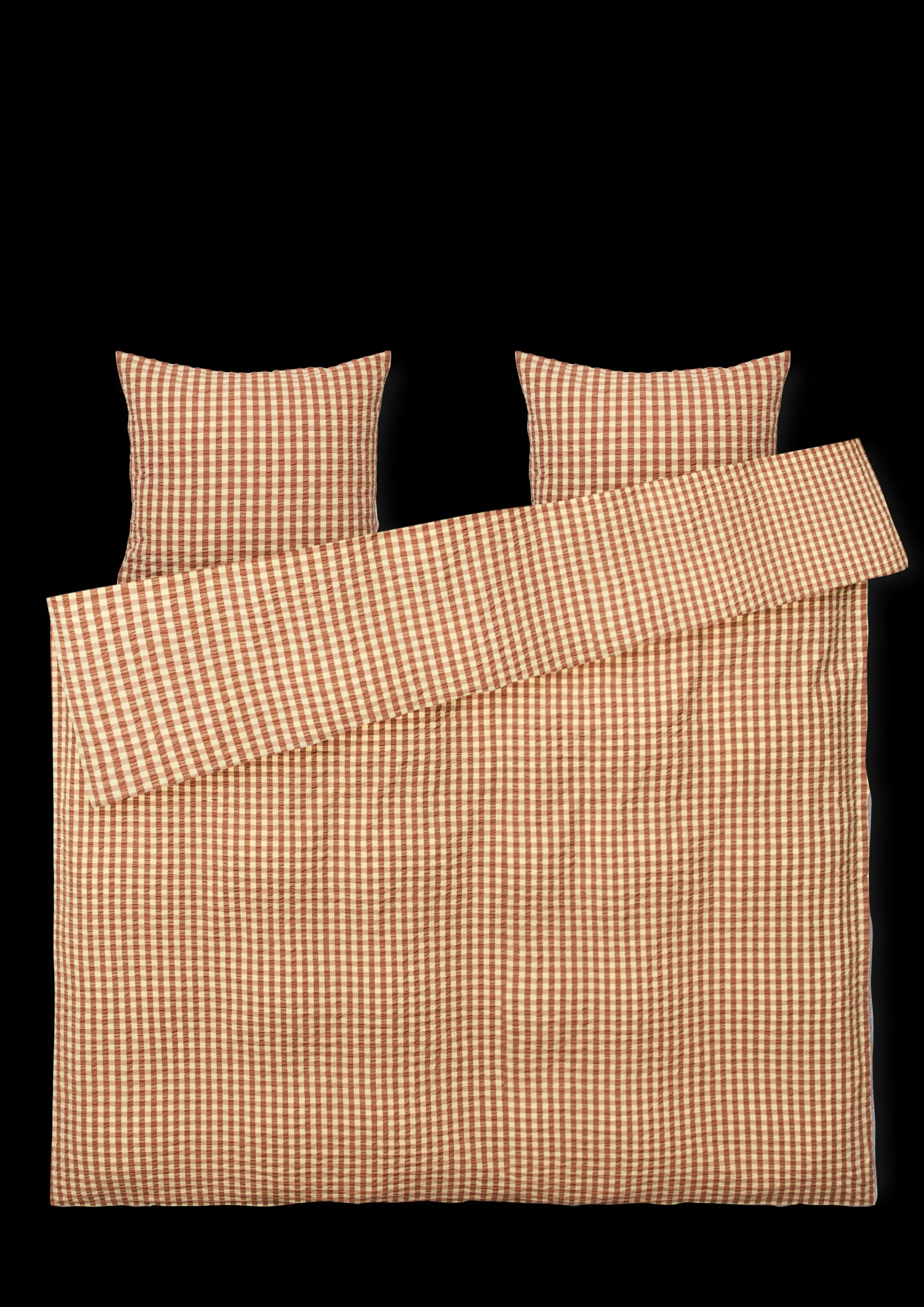 Outlet JUNA Bæk&Bølge Sengetøj 220x220 cm kanel/gul SE | Køb her