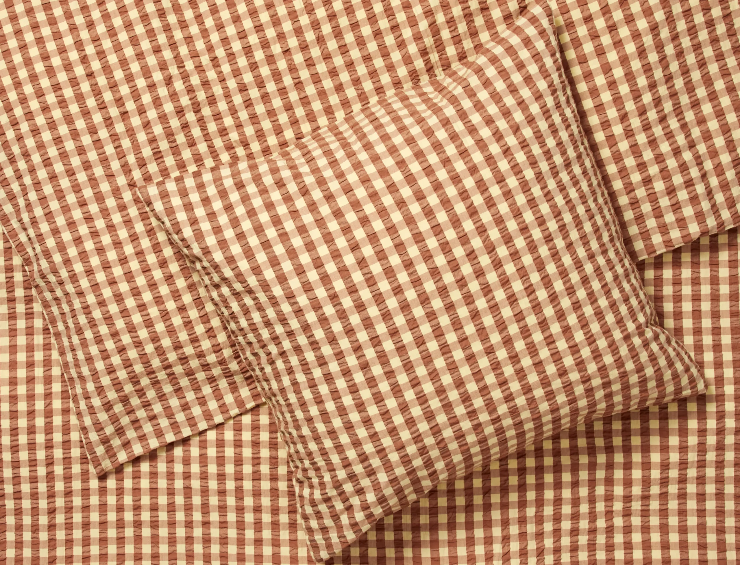 Outlet JUNA Bæk&Bølge Sengetøj 220x220 cm kanel/gul SE | Køb her