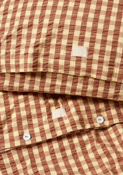 Outlet JUNA Bæk&Bølge Sengetøj 220x220 cm kanel/gul SE | Køb her