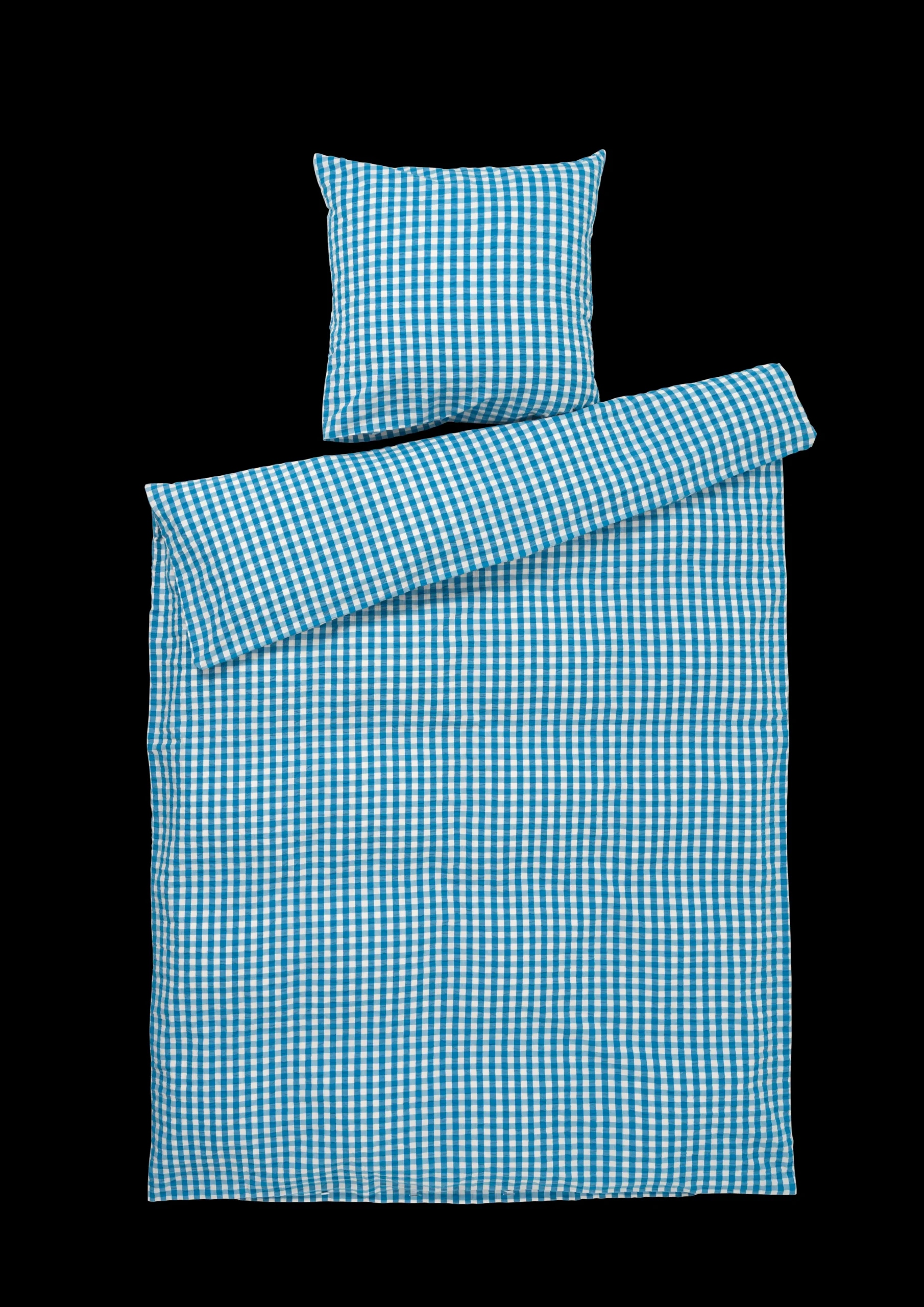 Discount JUNA Bæk&Bølge Sengetøj 140x220 cm blå/birk DK - Køb her