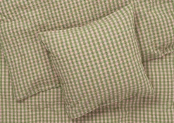 JUNA Bæk&Bølge Sengetøj 140x220 cm grøn/soft pink DK