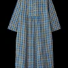 Sale JUNA Bæk&Bølge Sonja dress S/M blå/okker | Køb her