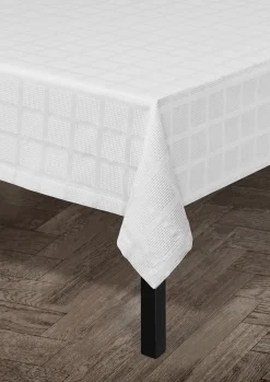Outlet JUNA Brick Damaskdug 150x220 cm hvid - Køb her