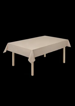 Hot JUNA Damaskdug 150x350 cm i sand fra serien Cross | Køb her