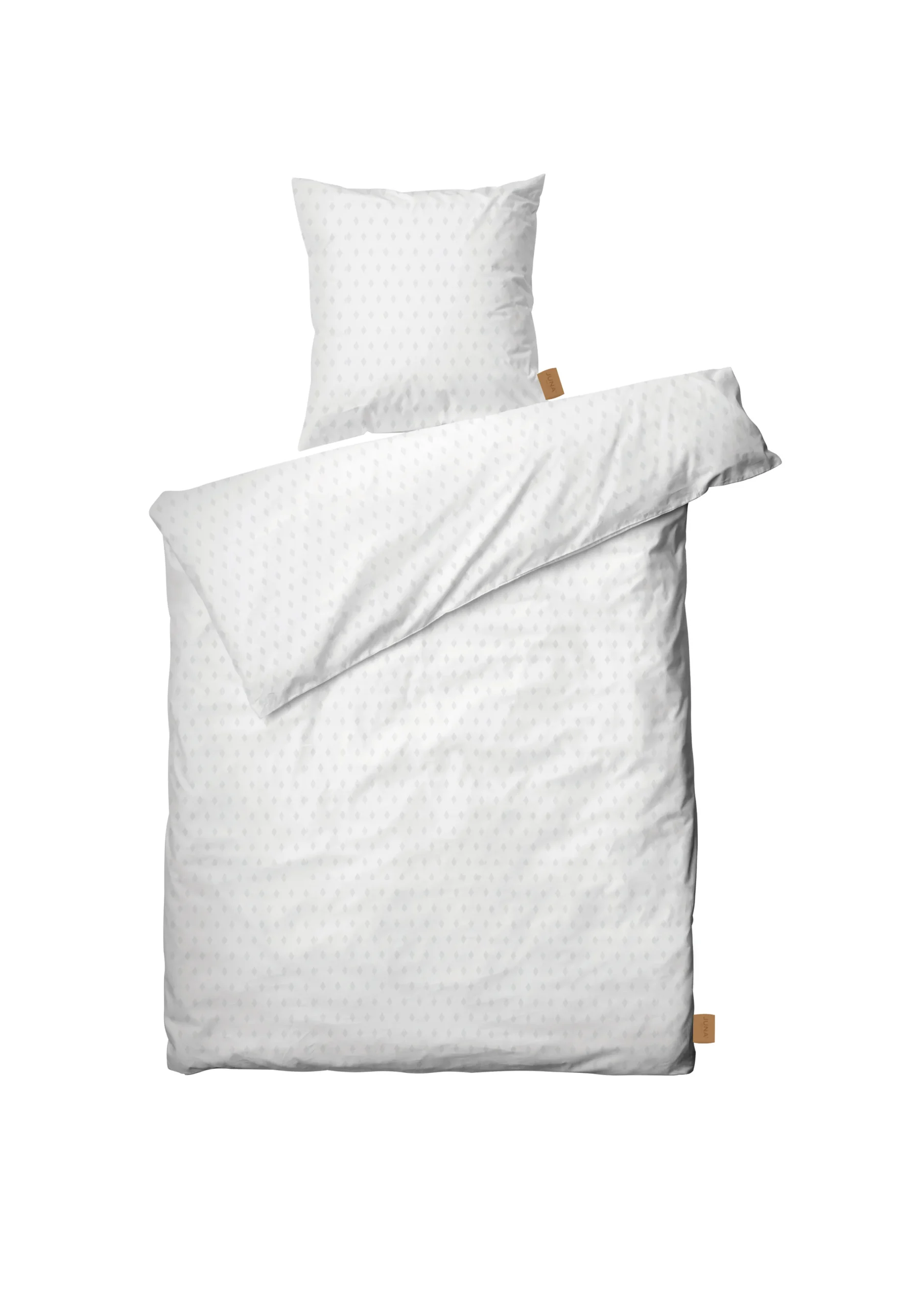 Online JUNA Diamant Sengetøj 150x210 cm hvid SE | Køb her