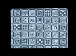JUNA Dækkeserviet 43x30 cm i blå fra serien Squares