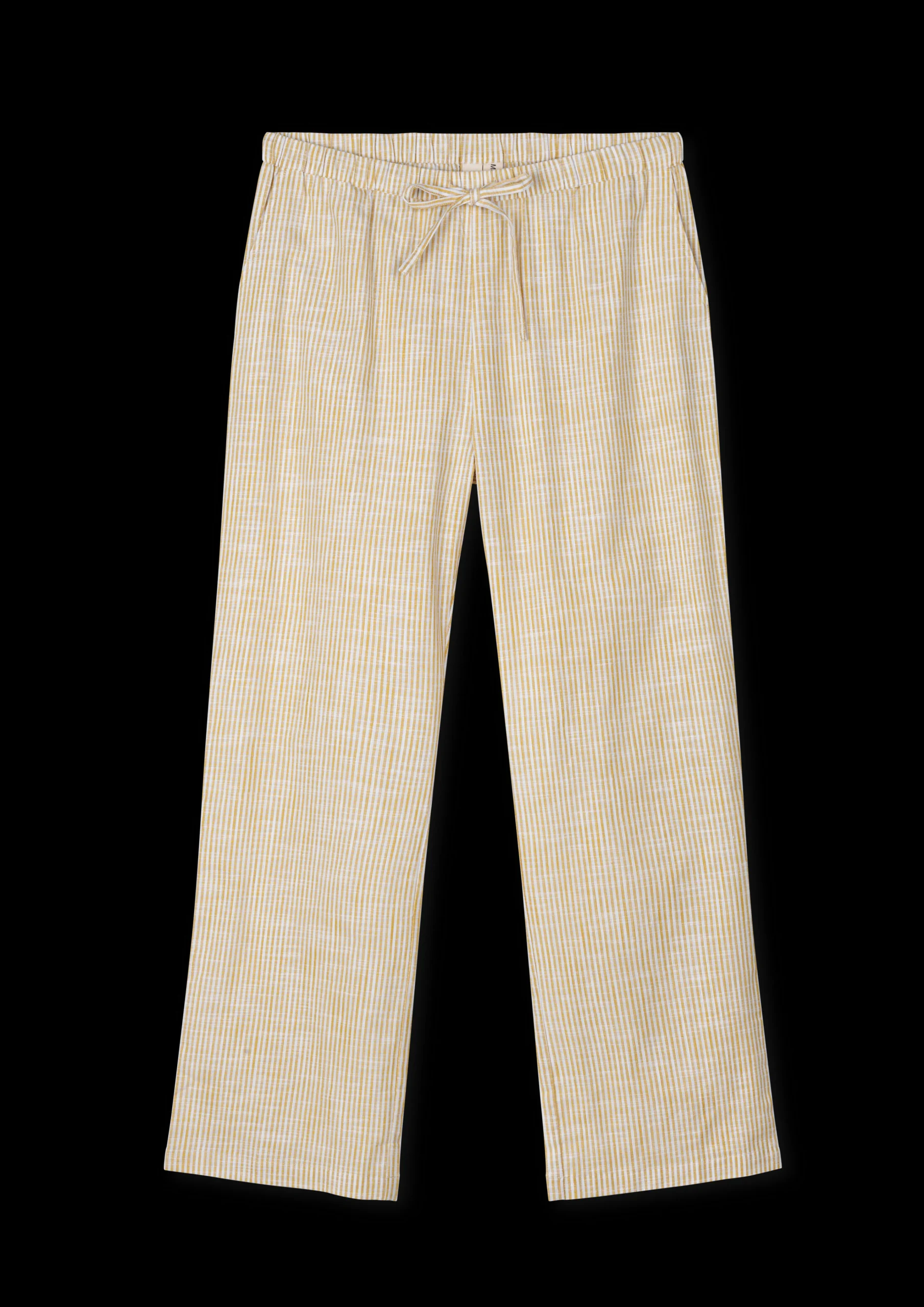 Online JUNA Monochrome Lines Barbara pants XS okker/hvid | Køb her