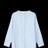 Discount JUNA Monochrome Lines Ida shirt XS lys blå/hvid | Køb her