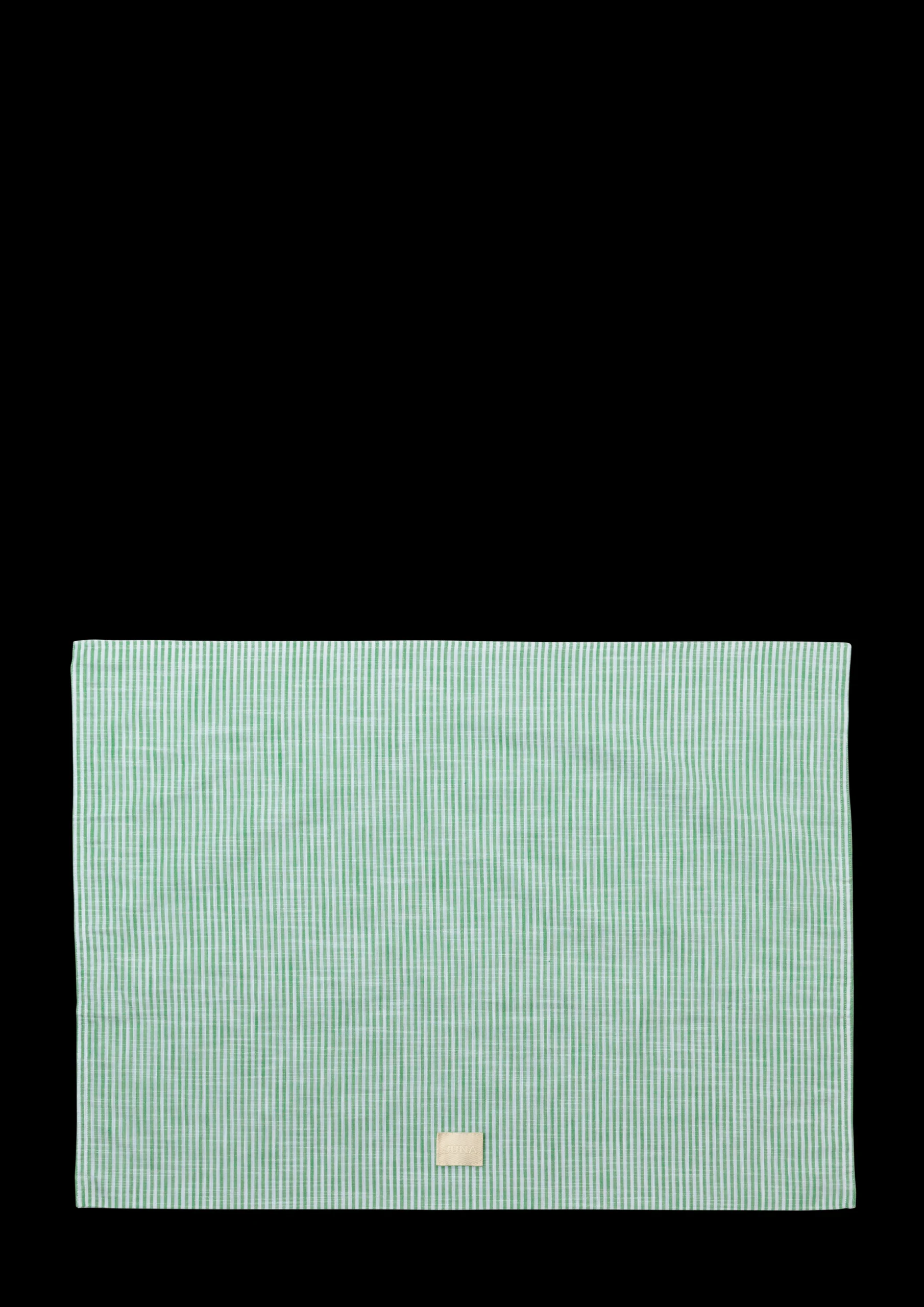 Online JUNA Monochrome Lines Pudebetræk 70x50cm grøn/hvid | Køb her