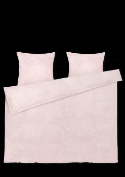 Best JUNA Monochrome Lines Sengetøj 140x220 cm rosa/hvid