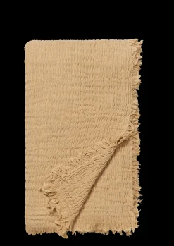 Best JUNA Sengetæppe 240x260 cm i sand fra serien Reloved