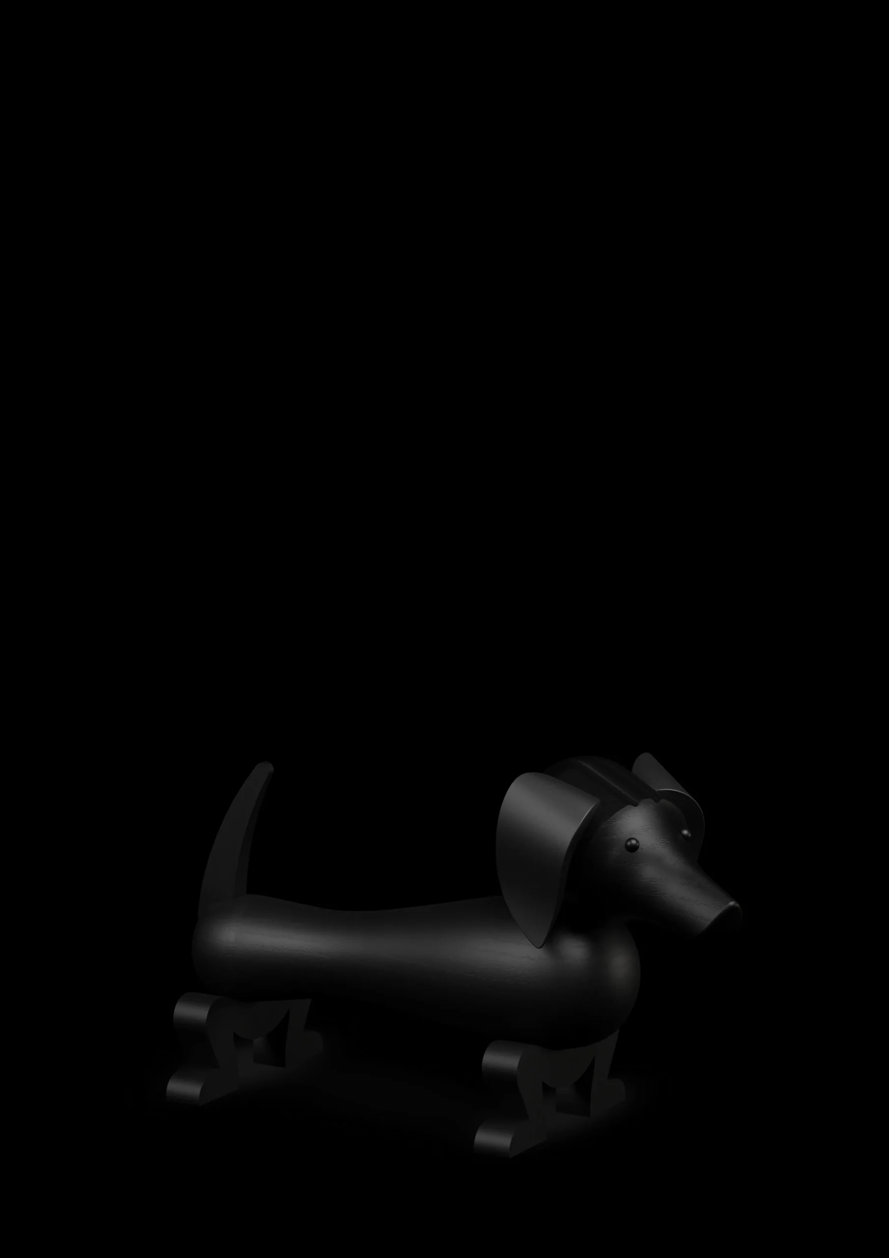 Discount Kay Bojesen Gravhund mellem mørk bejdset eg | Køb nu