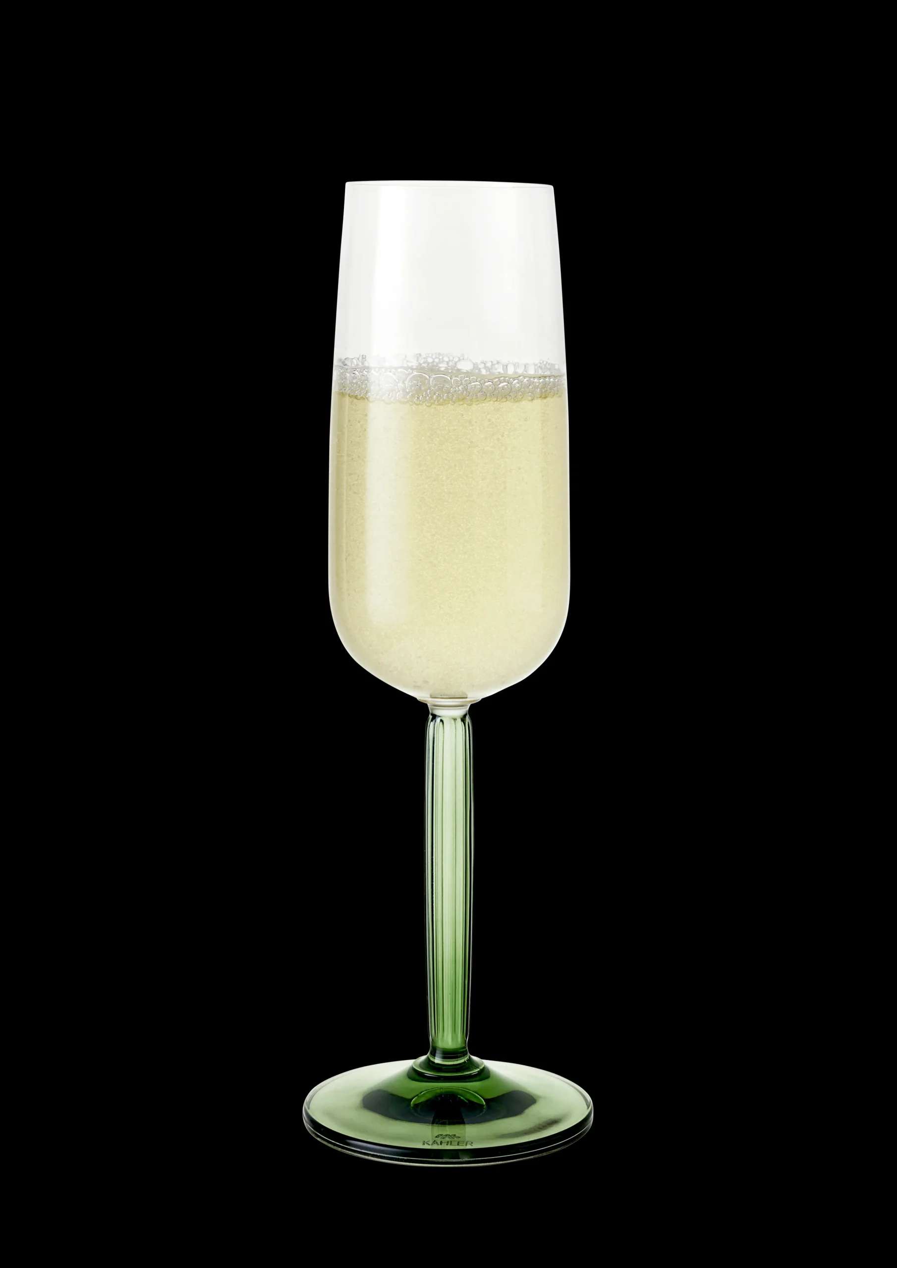 Best Kähler Hammershøi Champagneglas 24 cl grøn 2 stk. | Køb her