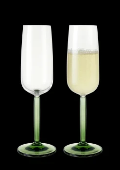 Best Kähler Hammershøi Champagneglas 24 cl grøn 2 stk. | Køb her
