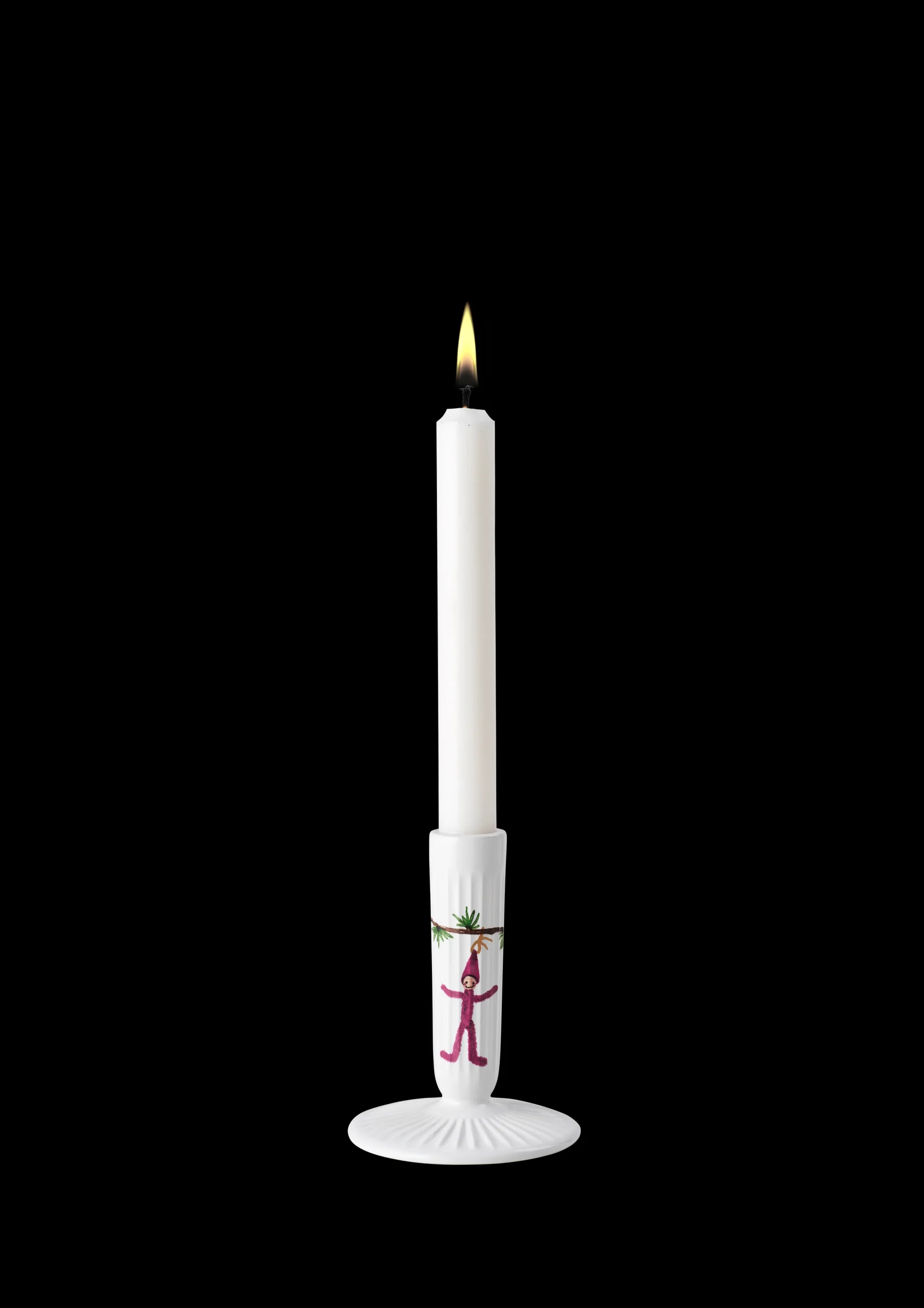 Outlet Kähler Hammershøi Christmas Lysestage H12 hvid m. deko
