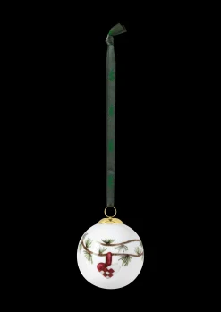 Hot Kähler Hammershøi Christmas Kugle 2018 hvid m. deko