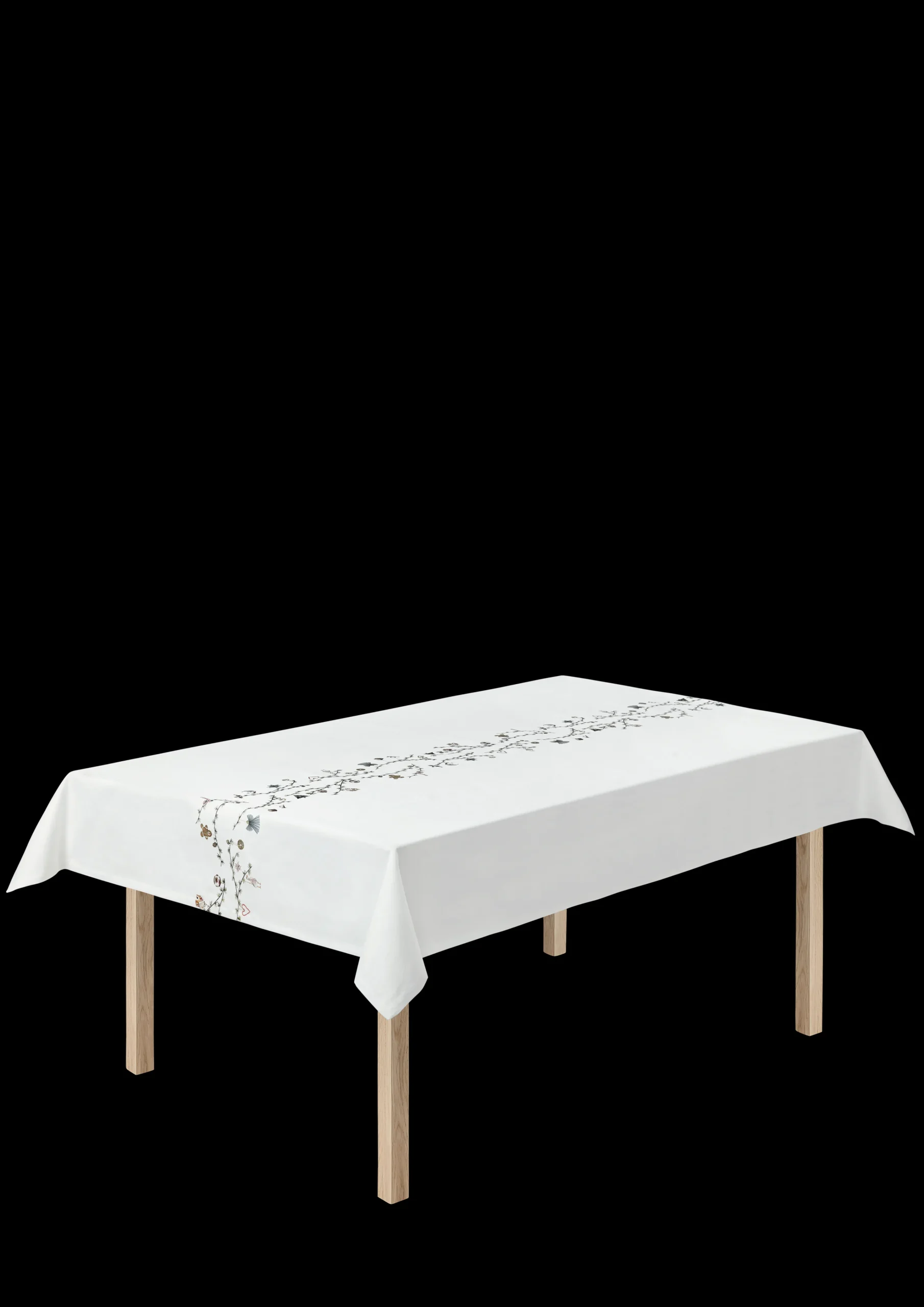 Discount Kähler Hammershøi Christmas Dug 150x220 cm hvid m. deko