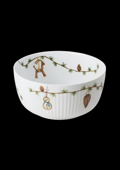 Clearance Kähler Hammershøi Christmas Skål Ø21 cm hvid m. deko