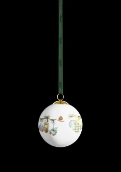 Sale Kähler Hammershøi Christmas Kugle 2024 Ø6 cm hvid m. deko