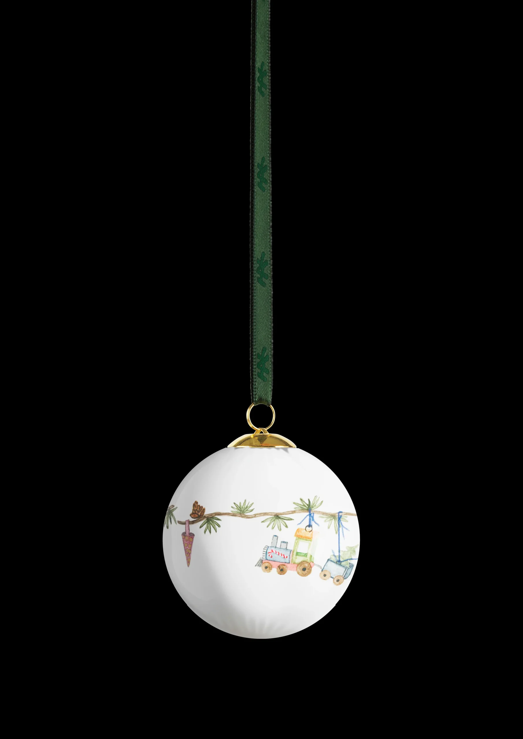 Sale Kähler Hammershøi Christmas Kugle 2024 Ø6 cm hvid m. deko