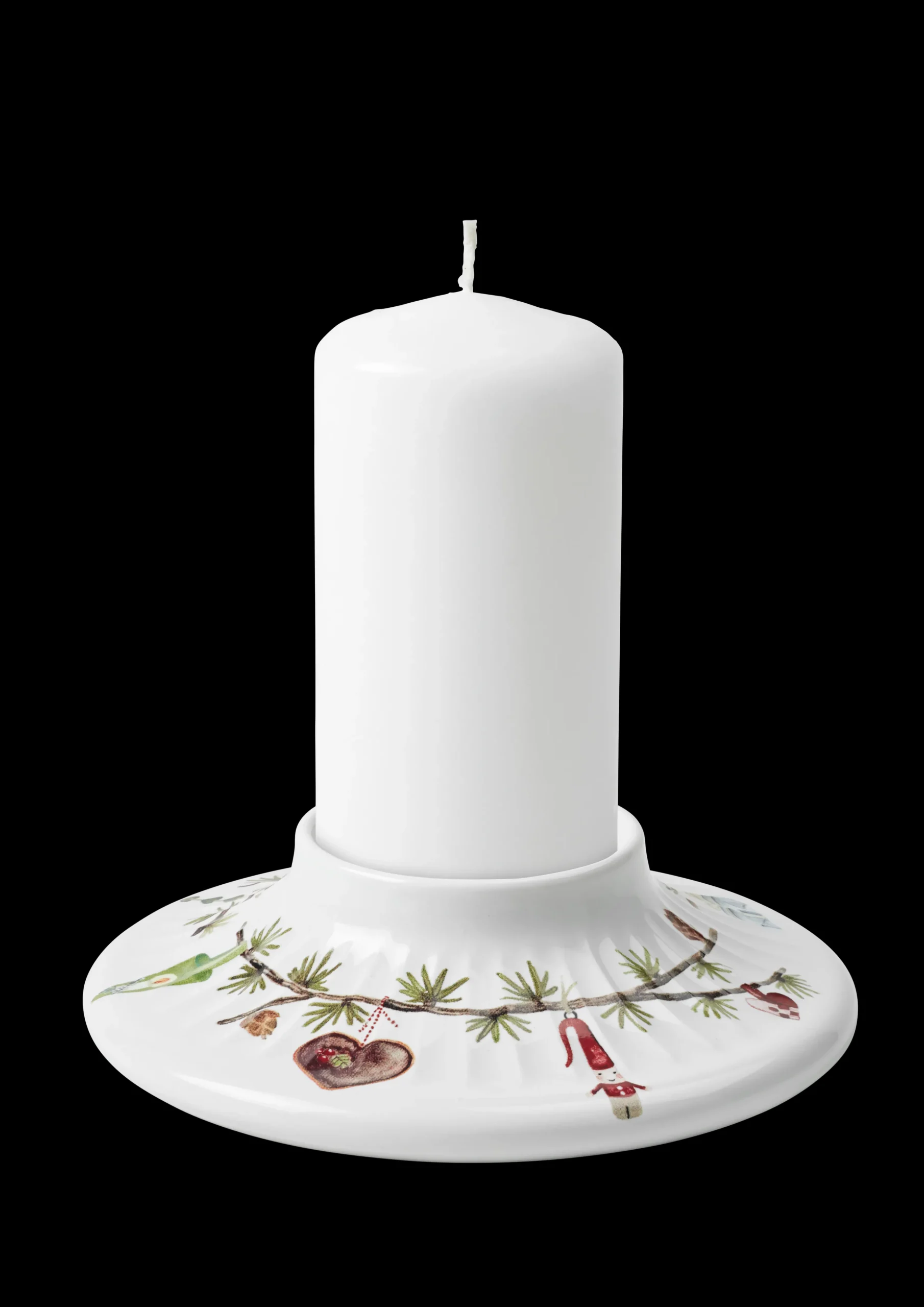 Outlet Kähler Hammershøi Christmas Bloklysestage Ø13 cm hvid m deko
