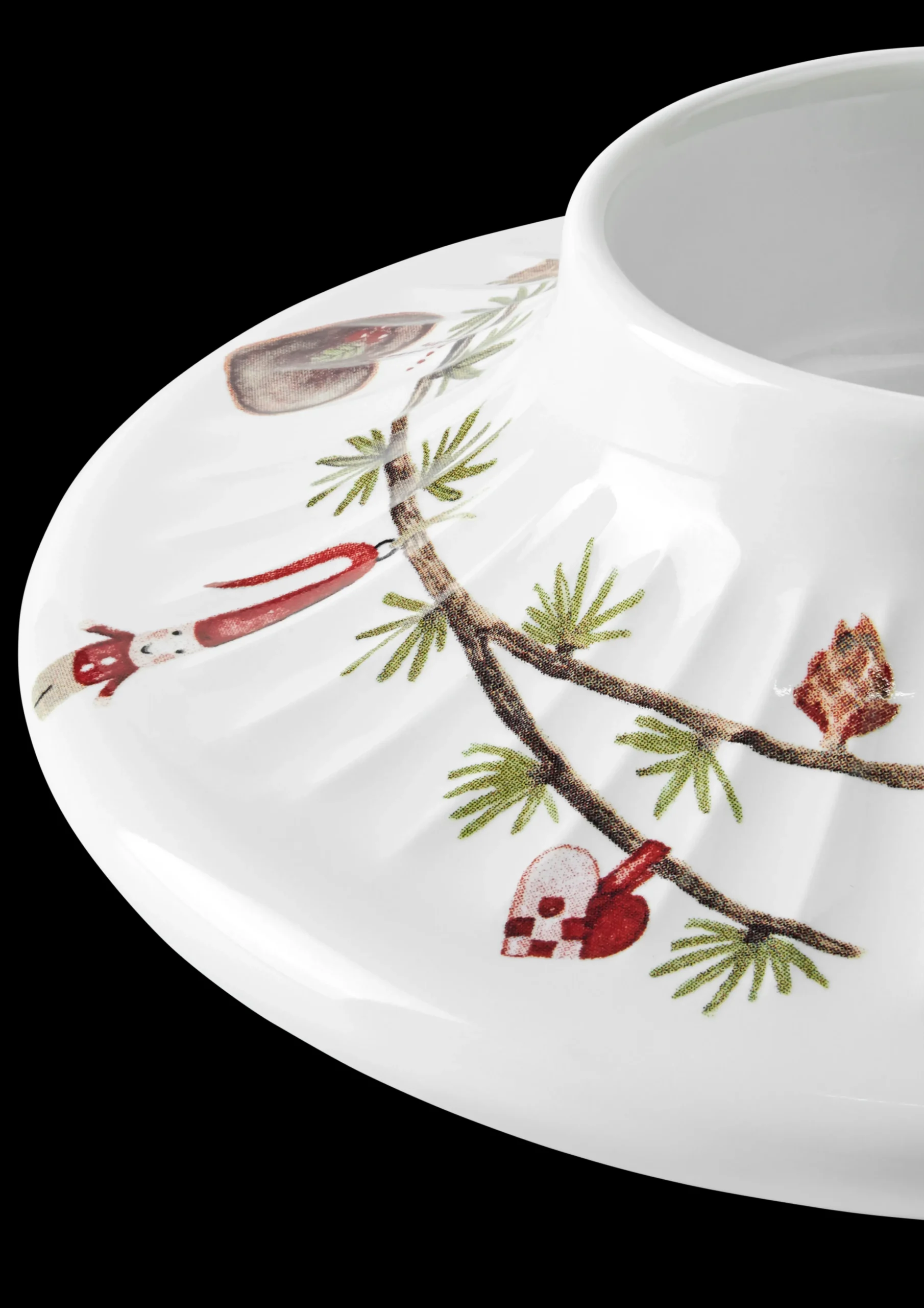 Outlet Kähler Hammershøi Christmas Bloklysestage Ø13 cm hvid m deko