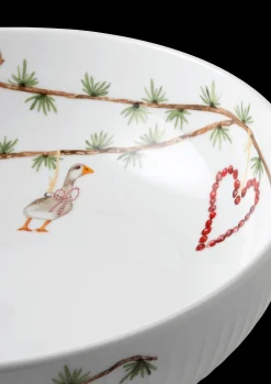 Clearance Kähler Hammershøi Christmas Skål Ø30 cm hvid m. deko