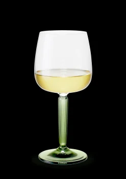 Outlet Kähler Hammershøi Hvidvinsglas 35 cl grøn 2 stk. | Køb her