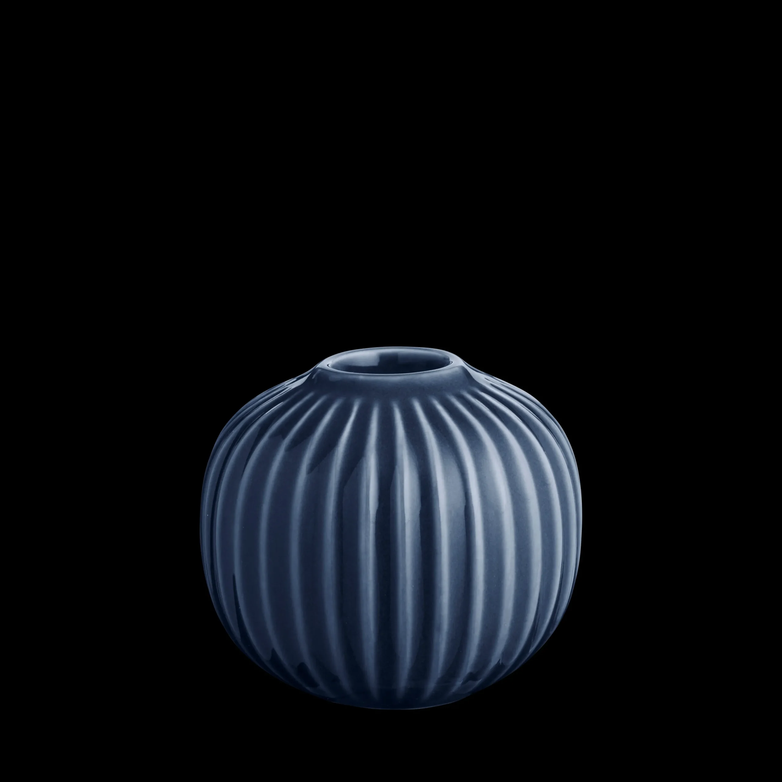 Outlet Kähler Hammershøi Lysestage rund Ø7.5 cm indigo | Køb her