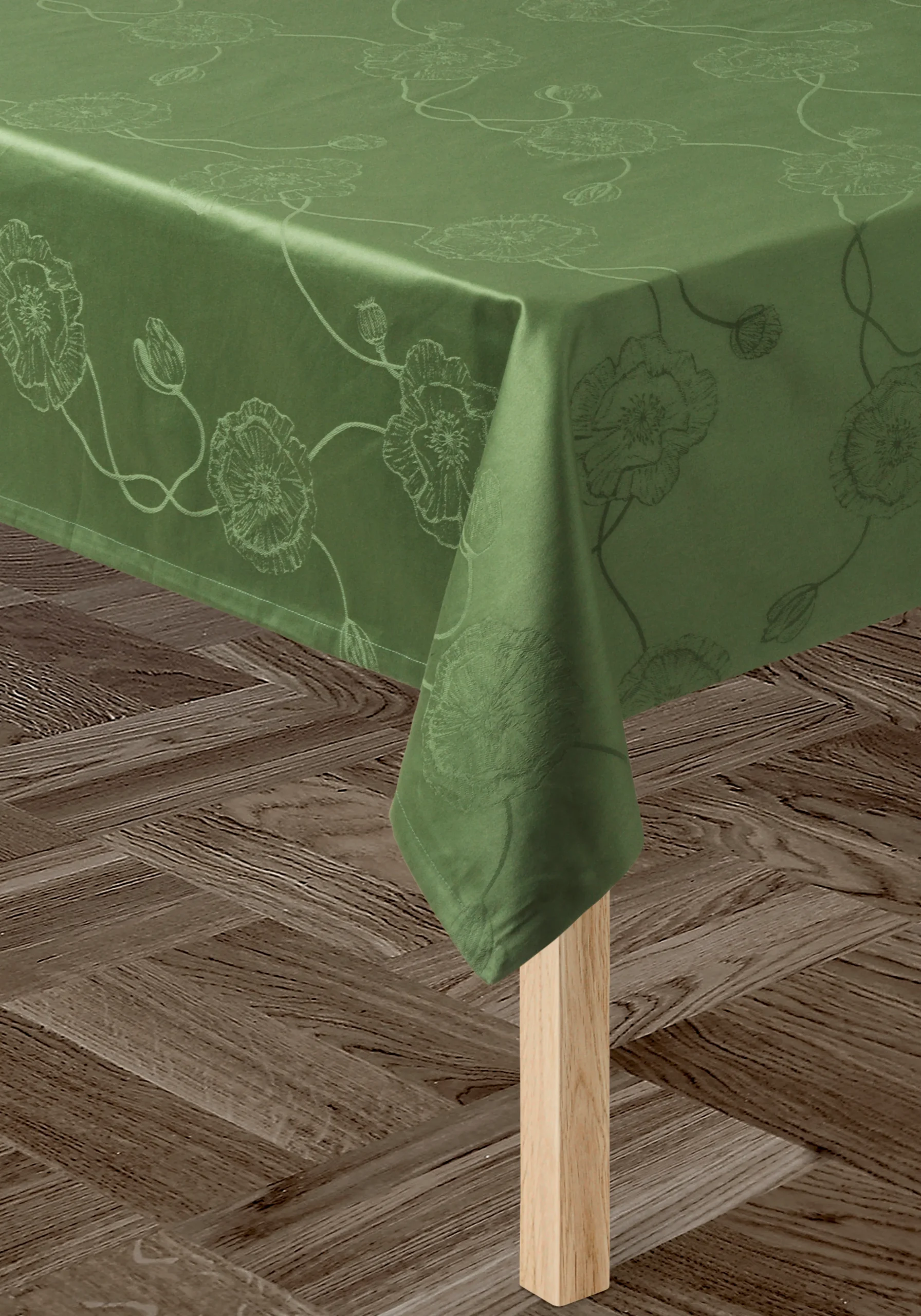Discount Kähler Hammershøi Poppy Damaskdug 150x220 cm grøn | Køb her