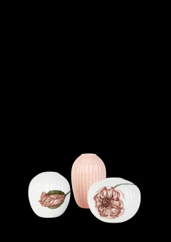 Sale Kähler Hammershøi Poppy Vase miniature hvid m. deko 3 stk.