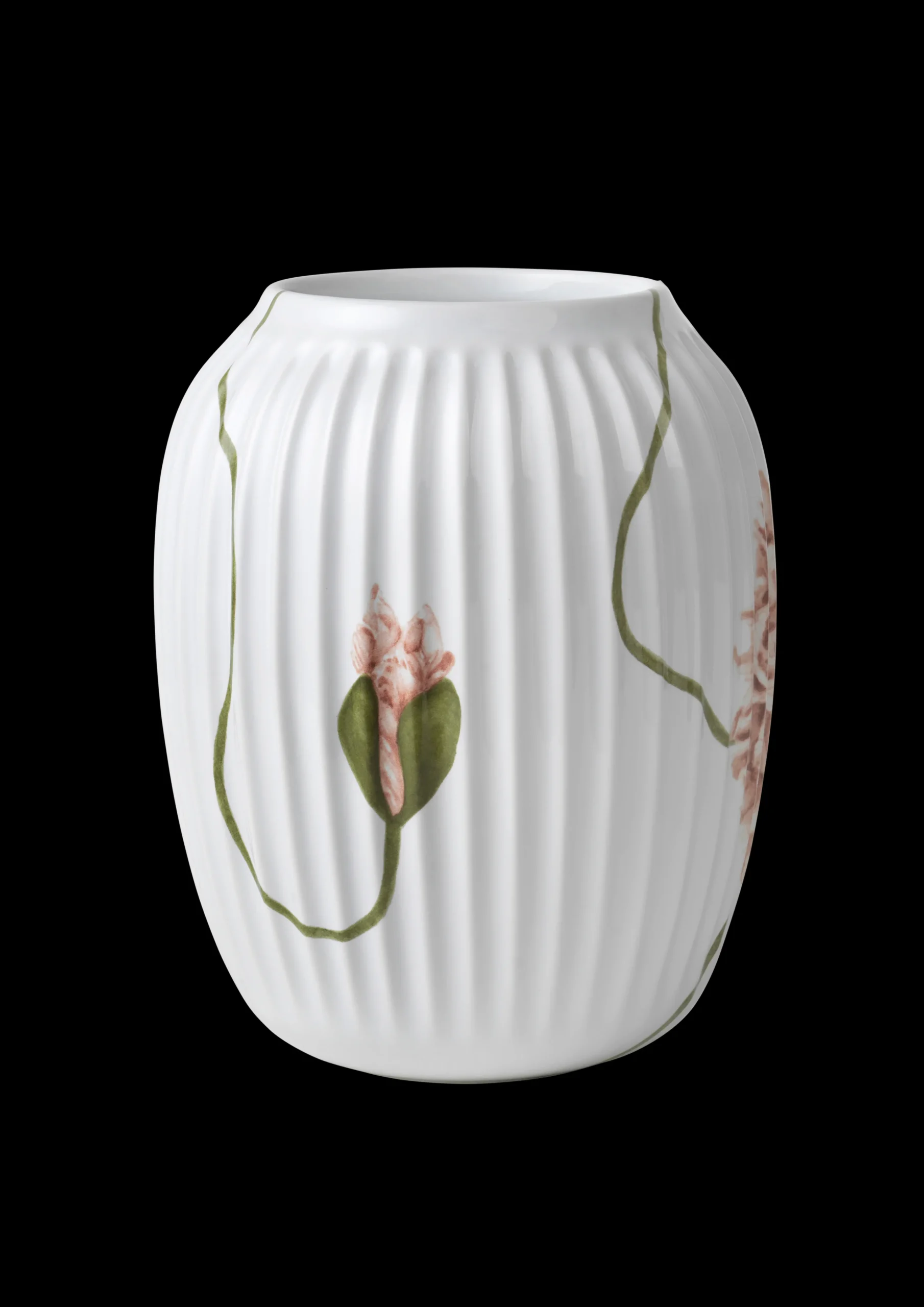 Discount Kähler Hammershøi Poppy Vase H21 hvid m. deko | Køb her
